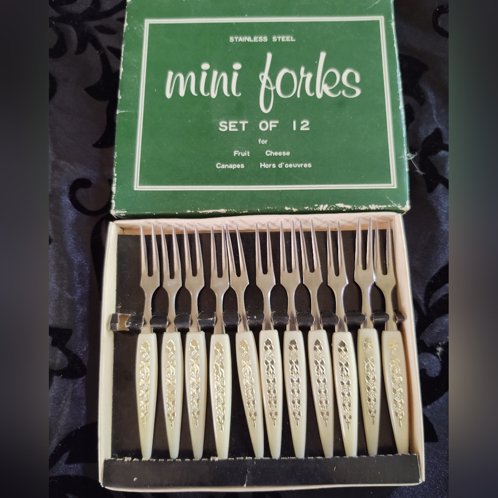 VINTAGE stainless steel mini forks